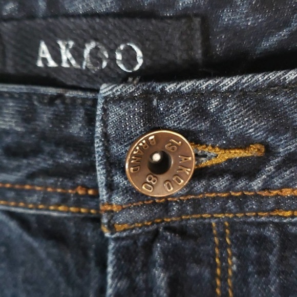 AKOO Sz 38 Big Oak Fit Slim Cut Dark Wash Denim Jeans - Picture 4 of 9